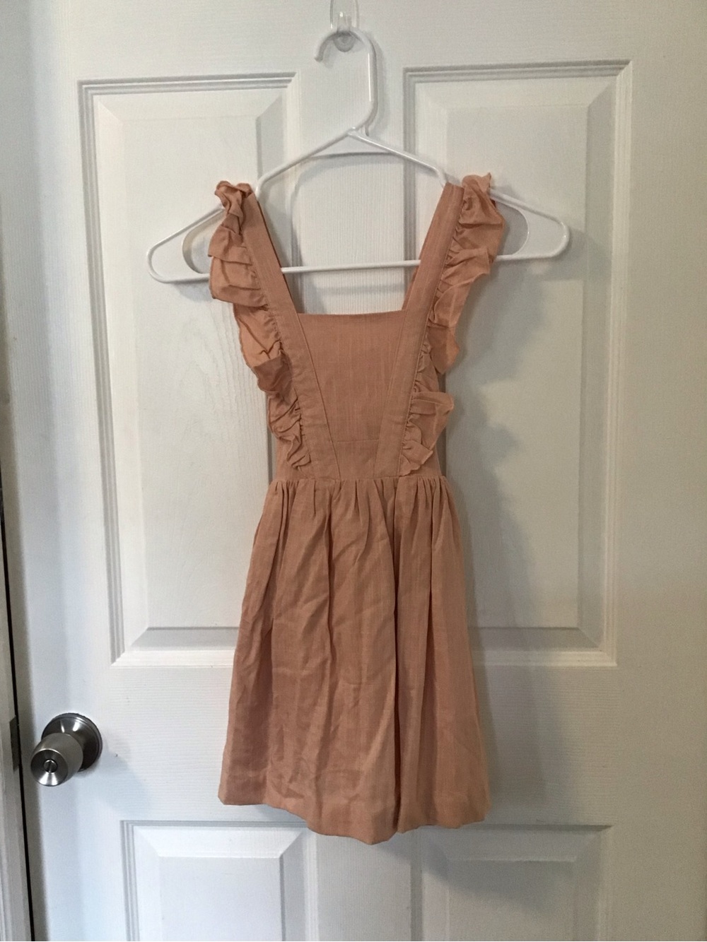 NWT!  Girls Ruffle Strap Casual Dress in Dusty Peach